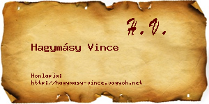 Hagymásy Vince névjegykártya